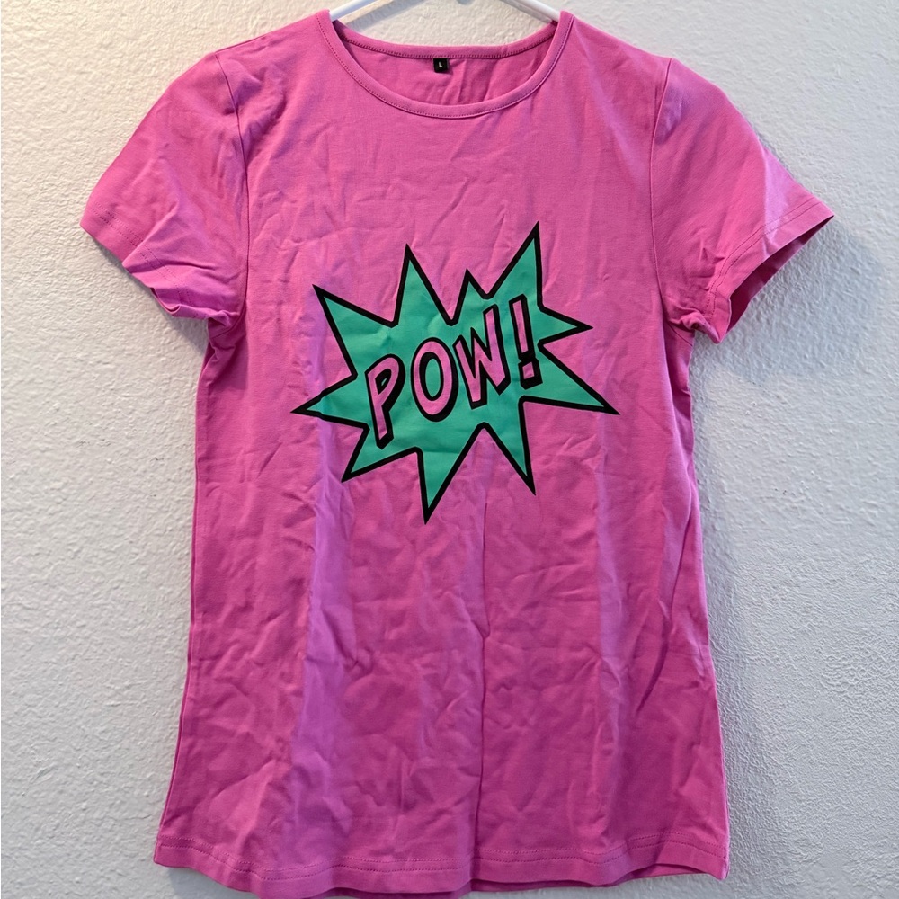 Vibrant Pink 'Pow!' Kids T-Shirt